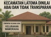 Tiga Bulan Tanpa Lurah, Kelurahan Waworaha Lumpuh: Pemerintah Kecamatan Latoma Dinilai Abai dan Tidak Transparan