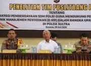 Tim Puslitbang Polri Lakukan Penelitian Strategi Pemberdayaan SDM untuk Dukung Sistem E-MP di Polres Konawe