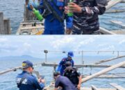 Ditpolairud Polda Sultra Bersama DKP Sultra Amankan Dua Nelayan Pembawa Bahan Peledak di Perairan Teluk Kendari