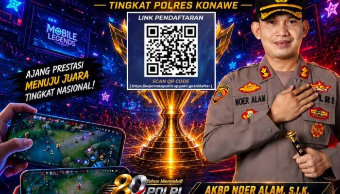 Cari Bibit Atlet Nasional, Polres Konawe Gelar Turnamen Mobile Legends Kapolri Cup 2026