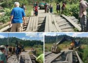 Jembatan Semi Permanen di Desa Lasada Roboh Akibat Truk Tronton Muat Ekskavator, Akses Warga Lumpuh