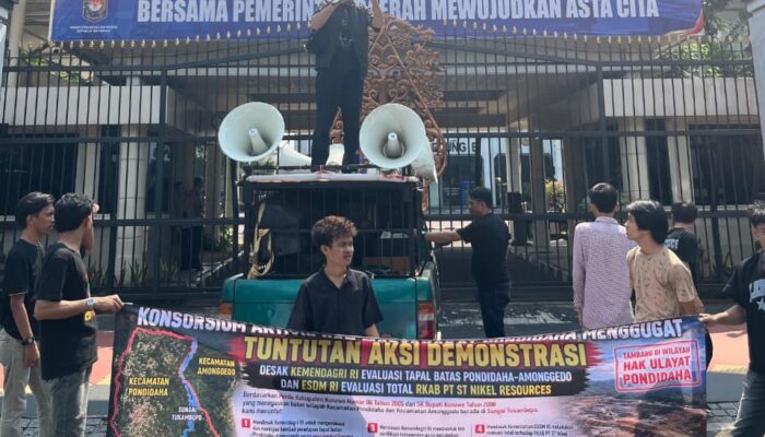 Konsorsium Aktivis Gelar Demo di Kemendagri Terkait Batas Wilayah Pondidaha-Amonggedo